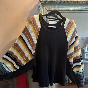 We the Free multi colored striped sweater